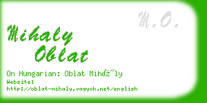 mihaly oblat business card